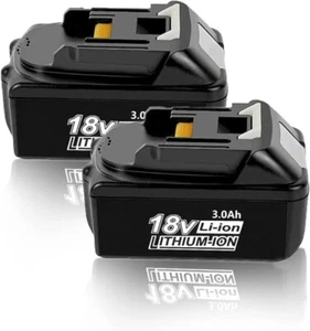 Confezione 2 batterie agli ioni di litio 18V 3.0Ah compatibili con Makita BL1840/BL1850/BL1830 - Foto 1 di 13