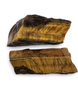 Lote de 2 piezas de especímenes de ojo de tigre dorado África 192,1 gramos - Imagen 1 de 2