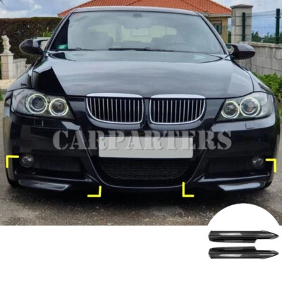 For BMW 3 Series E90 E91 ABS Carbon Front Bumper Lip Diffuser Splitter 2005-2008 - image 1 of 4