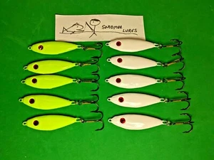 10 - 1 Unze SHAD Angeln Jigging Köder Gießen Bleiplatte Löffel - Bild 1 von 7