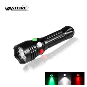 3000LM LED Taschenlampe 3 Farbe Rot Grün Weiß Licht Strobe Signal Hell Licht DHL - Picture 1 of 8
