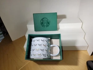 NIB Starbucks 3D Anniversary Siren Mermaid White 10 oz Scales Coffee Mug 2016 - Picture 1 of 8