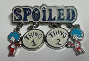 Universal Studios CAT IN THE HAT Seuss THING 1 THING 2 SPOILED PIN - Picture 1 of 2