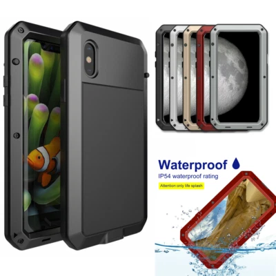 Funda 360 resistente para iPhone 14 Pro Max 13 Pro 16 15 12mini X SE carcasa de aluminio Foto 1 de 4