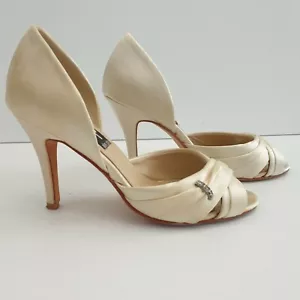RRP $299 Alan Pinkus Womens Peep Toe Pump High Heel Size UK 5.5B SE73 - Picture 1 of 12