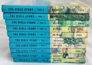 Vintage The Bible Story Arthur S Maxwell Volume 1 thru 10 Complete Set Books - Imagen 1 de 23