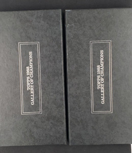 TWO - 1988 Topps Gallery Of Champions Aluminum Mini Cards Box Sets