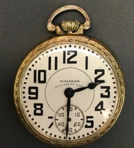 Antique Working WALTHAM Vanguard  23J Railroad RR Pocket Watch 16s  - Picture 1 of 4