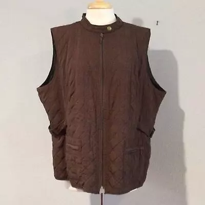 Женский коричневый жилет Dressbarn на молнии/кнопках с передними карманами 22/24 - Изображение 1 из 4