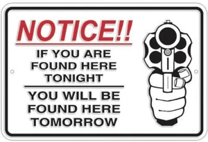 Notice If Found Here Tonight geprägtes Blechschild 8" x 12" - Bild 1 von 1