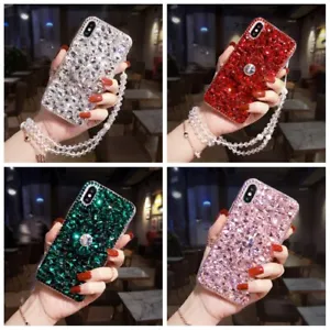 For Google Pixel 2 3 4A 5 5G 6 7 Bling Rhinestone Diamond with Holder Case Cover - Picture 1 of 12