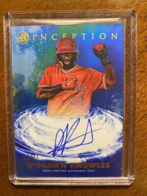 D'Shawn Knowles 2021 Bowman Inception Primordial Prospect Auto 15/75 Angels - Image 1 of 2