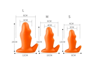 anal butt gape plug anus silicone dildo lube but big lubricant dong sex 46 - Picture 1 of 15