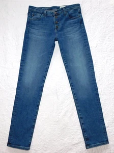 ADRIANO GOLDSCHMIED STEVIE ANKLE BUTTON UP Slim Straight Jeans 27 Anthropologie - Picture 1 of 6