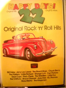 **HAPPY DAYS 22 ORIGINAL ROCK`N`ROLL HITS CASSETTE IN GREAT CONDITION** - Picture 1 of 2