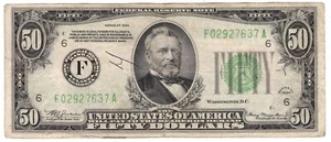 $50 1934 Federal Reserve Note Atlanta GA FR#2102a-F DGS - Picture 1 of 2