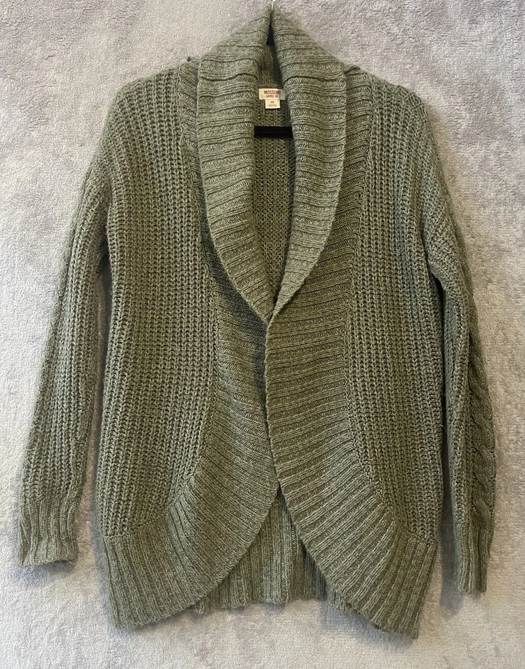 Mossimo кардиган свитер женский размер XS коренастый трикотажа открытый передний большой уютный - Изображение 1 из 4