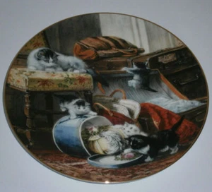 Sammelteller - Wandteller - The Victorian Cat - Mischief with the Hatbox - Picture 1 of 1