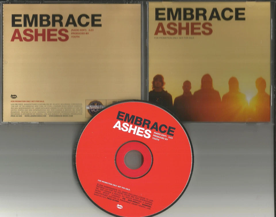 EMBRACE Ashes w/ RARE EDIT PROMO Radio DJ CD Single KILLING JOKE produced 2004 Foto 1 de 1