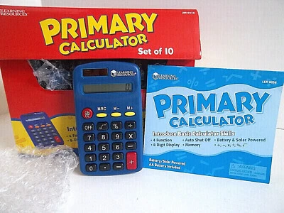 Learning Resources Primary Calculator Solar & Battery Powered Educational - Image 1 of 4