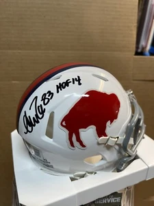 BUFFALO BILLS ANDRE REED #83 SIGNED RIDDELL MINI TB HELMET HOF 2014 Beckett - Picture 1 of 2