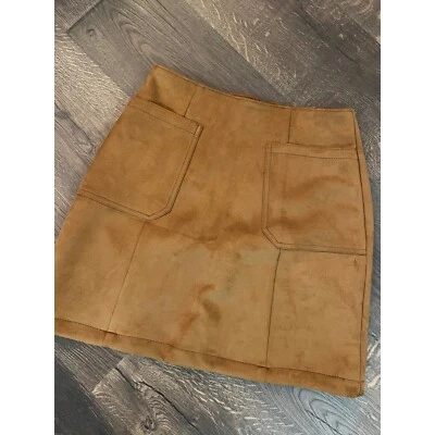 Minifalda de gamuza Maurices bolsillos línea A bronceada informal carrera talla 4 Foto 1 de 4