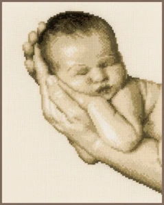 Vervaco Counted Cross Stitch Kit So Little 8" x 10" - Picture 1 of 1