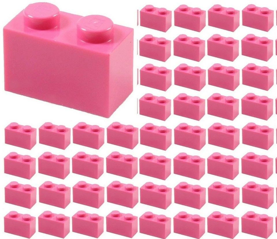 ☀️Lego x50 DARK PINK 1x2 Bricks building blocks Part Pieces Bulk Lot Legos #3004 - Image 1 of 1
