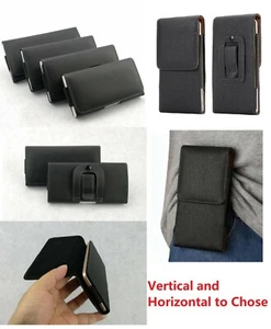 For Konka Rugged RU1 Black Tradesman Leather Belt Clip Loop Holster Case Cover - Picture 1 of 11