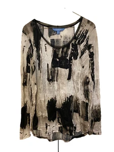 Womens Tye Dyed Mini Dress or Tunic Black & White Size Medium - Picture 1 of 4