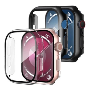 Tempered Glass Screen Protector PC Case Cover For Apple Watch Series 10 46/42mm - Picture 1 of 19