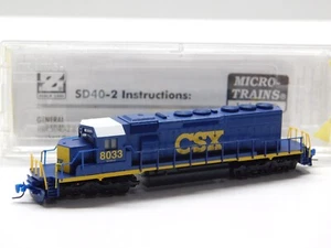 Z SCALE MICRO TRAINS CSX SD40-2 POWERED DIESEL LOCOMOTIVE TRAIN #8033 RARE - Picture 1 of 19