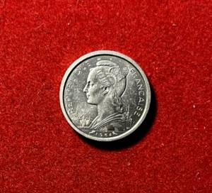 Reunion 1964 Franc UNC Aluminum Coin 1M Mintage KM#6.1 T2923a - Picture 1 of 2
