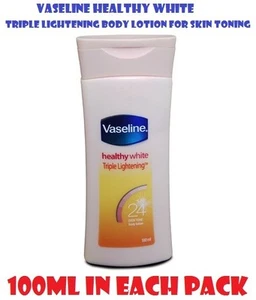 NUOVA VASELINA SANA BIANCA TRIPLA SCHIARENTE LOZIONE CORPO PER TONIFICARE LA PELLE (100 ML) - Foto 1 di 1