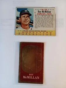 Roy McMillan 1965 Topps #44 in rilievo e 1961 cereali postali #150 - Foto 1 di 8