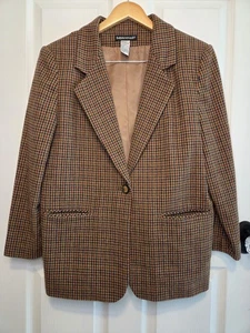 Blazer vintage Savannah pied de poule misto lana marrone 12 Petite Academia Heritage - Foto 1 di 8