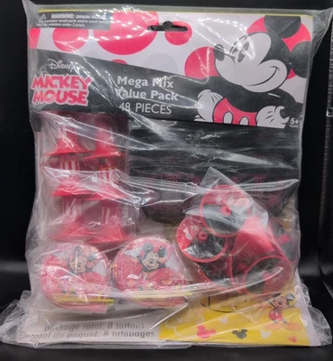 Disney Mickey Mouse Mega Mix Value Pack 48 Piezas Favores de Fiesta Nuevo Foto 1 de 4