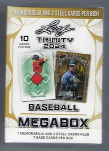 2024 Leaf Trinity Baseball Factory Sealed MEGA Box Blaster 1 Memorabilia 2 Steel - Picture 1 of 2