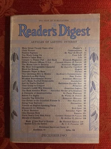 Reader's Digest December 1940 WWII Dorothy Canfield Don Wharton Robert Ripley - Imagen 1 de 1