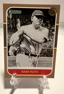 Babe Ruth - Yankees - 2021 Donruss - Retro - #228 Press Proof Numbered 10/10 - Picture 1 of 16