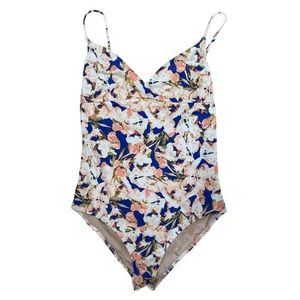 J. Crew Blumen Einteiler Badeanzug klassisch adrett Urlaub mehrfarbig Größe Large - Bild 1 von 9