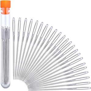 23 PCS Large Eye Sewing Needles, 2.36in Sewing Sharp Needles Stainless Steel - Picture 1 of 7