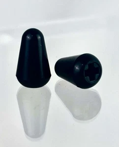 2 Pcs Guitar 3-5 Switch Metal Tip Cap Switch Knob For Fender Stratocaster Black - Picture 1 of 5