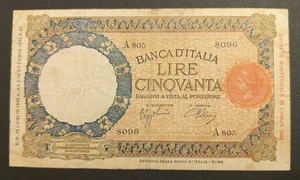 50 LIRE 18/07/1942 BB LUPA CAPITOLINA ROMA FASCIO REGNO VITTORIO EMANUELE - Foto 1 di 2