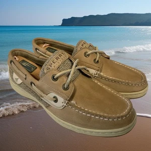 Sperry Top-Sider Damen Leder Bluefish 2-Loch Bootsschuh Leinen/Hafer US 7 EU37,5 - Bild 1 von 10