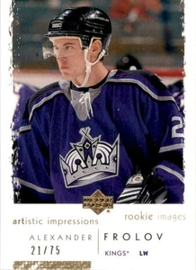 2002-03 UD Artistic Impressions Gold Alexander Frolov RC 21/75 #121 127786 - Picture 1 of 2
