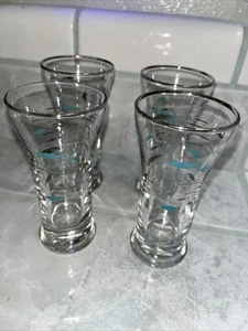 4-Atomic Fish Libbey Mediterranean Glasses Mini Cocktail Martini Vintage 4.5” - Picture 1 of 5