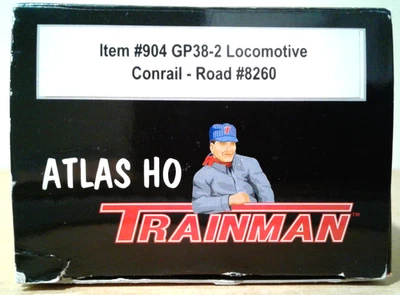 HO SCALE ATLAS EMD GP38-2 CONRAIL #8260 904 - Image 1 of 4