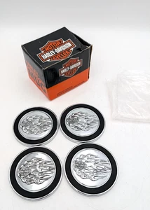 Harley Davidson Vintage 2003 Chrome Coasters 100th Anniversary Edition Set of 4 - Picture 1 of 5