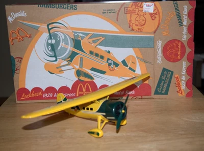 McDonald’s Lockheed 1929 Air Express Die Cast Coin Bank 1996 Vintage w orig. Box - Image 1 of 4